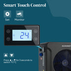 Elejourney Pool Heat Pump for Above Ground Pools up to 5,000 Gallons, 18000 BTU Heater & Cooler with Touch Control