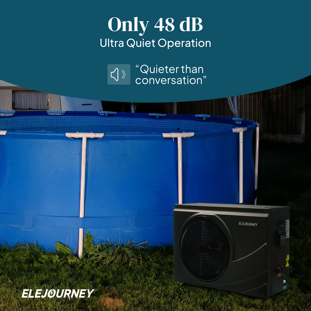Elejourney Pool Heat Pump for Above Ground & Inground Pools up to 9,000 Gallons, 35000 BTU Heater & Cooler with Touch Control
