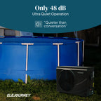 Elejourney Pool Heat Pump for Above Ground & Inground Pools up to 9,000 Gallons, 35000 BTU Heater & Cooler with Touch Control