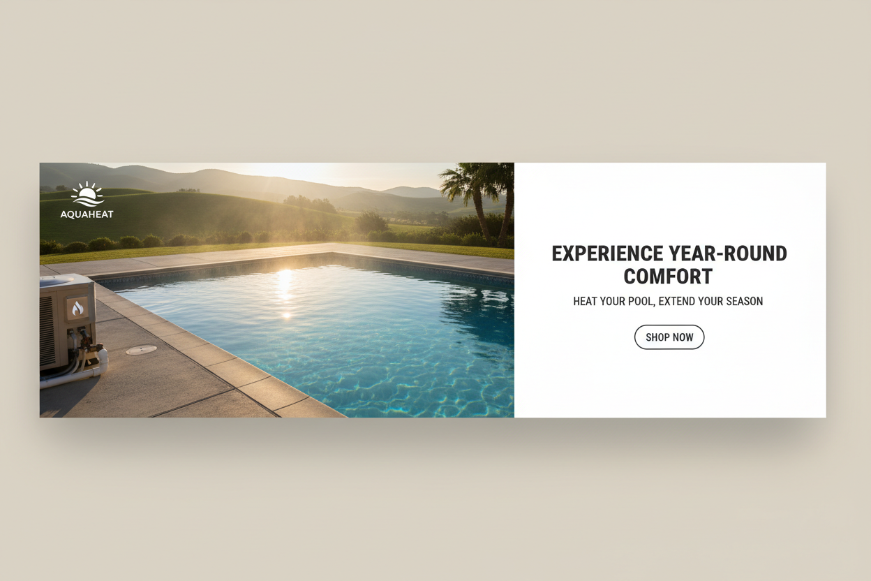 优化的泳池加热器横幅