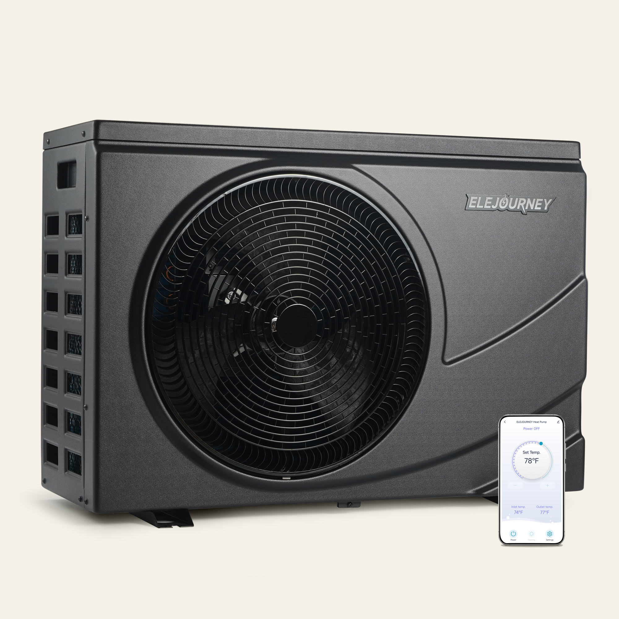 Pool Heat Pump for Above Ground & Inground Pools up to 9,000 Gallons, 35000 BTU Heater & Cooler with Touch Control